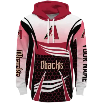 Arizona Diamondbacks Armor Streaks Red Black Hoodie