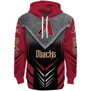 Arizona Diamondbacks Armored Chevron Red Black Hoodie