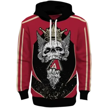 Arizona Diamondbacks Bearded Skull Red Black Hoodie