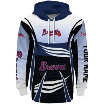 Atlanta Braves Armor Streaks Navy Black Hoodie