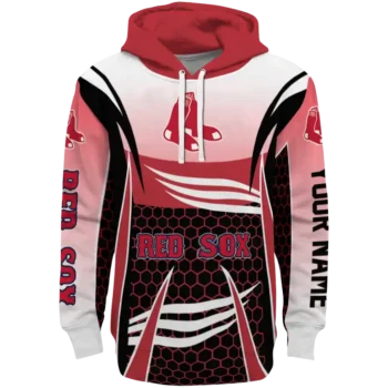 Boston Red Sox Armor Streaks Red Black Hoodie