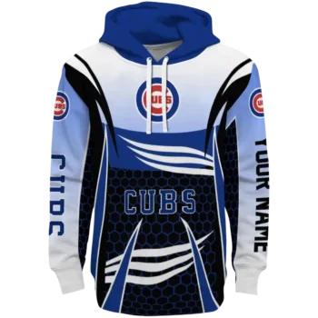 Chicago Cubs Armor Streaks Blue Black Hoodie