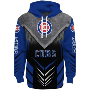 Chicago Cubs Armored Chevron Blue Black Hoodie