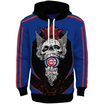 Chicago Cubs Bearded Skull Blue Black Hoodie