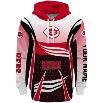 Cincinnati Reds Armor Streaks Red Black Hoodie