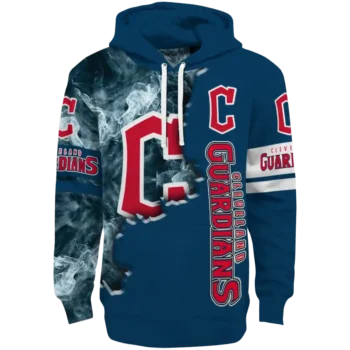 Cleveland Guardians Edge Mist Navy Blue Hoodie