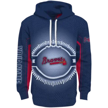 Custom Atlanta Braves Circuit Core Navy Hoodie
