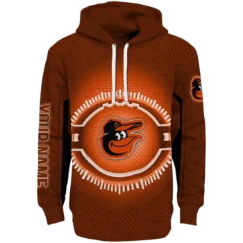 Custom Baltimore Orioles Circuit Core Orange Hoodie