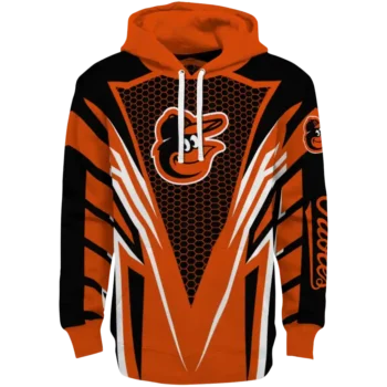 Custom Baltimore Orioles Vanguard Armor Orange Hoodie