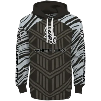 Custom Chicago White Sox Chevron Stripe Black Hoodie