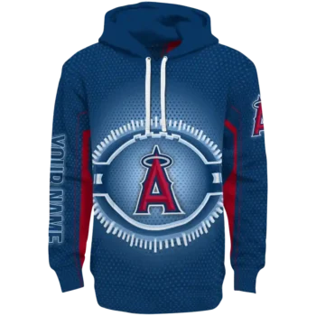 Custom Los Angeles Angels Circuit Core Blue Hoodie