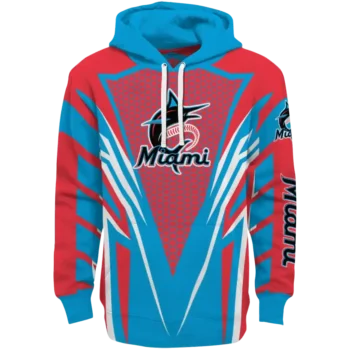 Custom Miami Marlins Vanguard Armor Blue Hoodie
