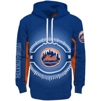 Custom New York Mets Circuit Core Blue Hoodie