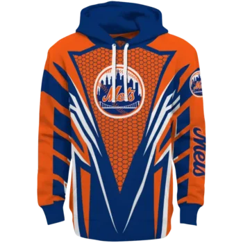 Custom New York Mets Vanguard Armor Blue Hoodie