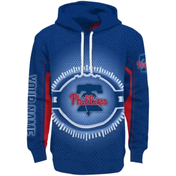Custom Philadelphia Phillies Circuit Core Blue Hoodie