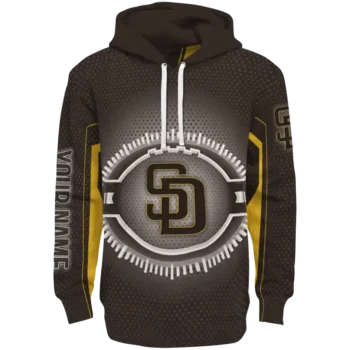 Custom San Diego Padres Circuit Core Brown Hoodie