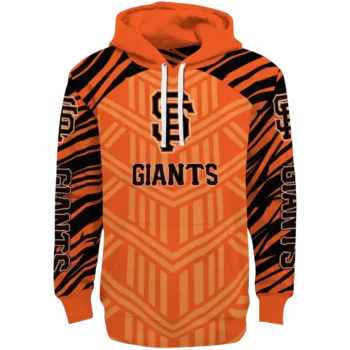Custom San Francisco Giants Chevron Stripe Orange Hoodie