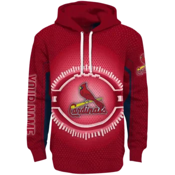 Custom St. Louis Cardinals Circuit Core Red Hoodie