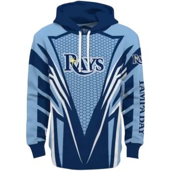 Custom Tampa Bay Rays Vanguard Armor Navy Hoodie