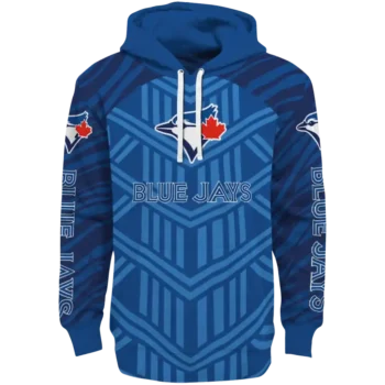 Custom Toronto Blue Jays Chevron Stripe Blue Hoodie