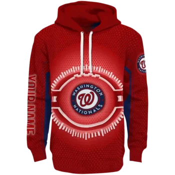 Custom Washington Nationals Circuit Core Red Hoodie