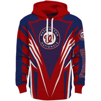 Custom Washington Nationals Vanguard Armor Red Hoodie