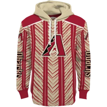 Customized Arizona Diamondbacks Chevron Motion Red Black Crocs Hoodie