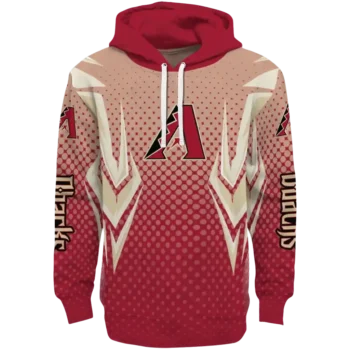 Customized Arizona Diamondbacks Chevron Points Red Hoodie