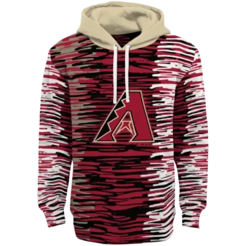 Customized Arizona Diamondbacks Streak Lines Red Hoodie