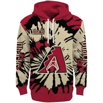 Customized Arizona Diamondbacks Swirl Impact Red Hoodie