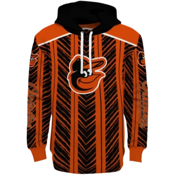 Customized Baltimore Orioles Chevron Motion Orange Black Crocs Hoodie