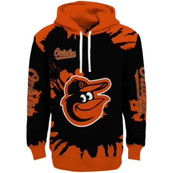 Customized Baltimore Orioles Swirl Impact Orange Hoodie