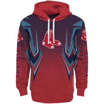 Customized Boston Red Sox Chevron Points Red Hoodie