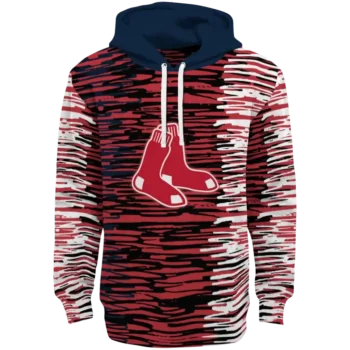 Customized Boston Red Sox Streak Lines Red Hoodie