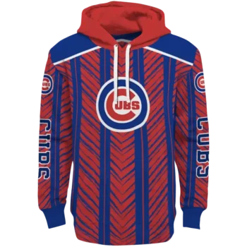Customized Chicago Cubs Chevron Motion Blue Red Crocs Hoodie