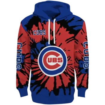 Customized Chicago Cubs Swirl Impact Blue Hoodie