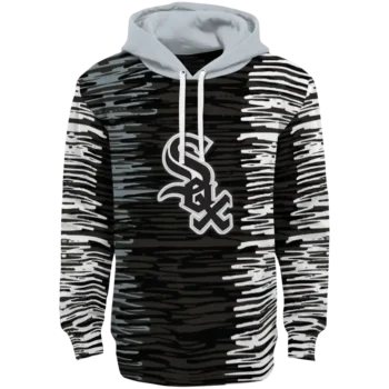 Customized Chicago White Sox Streak Lines Black Hoodie