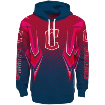 Customized Cleveland Guardians Chevron Points Navy Blue Hoodie