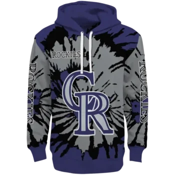 Customized Colorado Rockies Swirl Impact Blue Hoodie