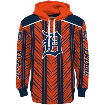 Customized Detroit Tigers Chevron Motion Navy Red Crocs Hoodie