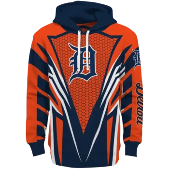 Customized Detroit Tigers Vanguard Armor Navy Hoodie