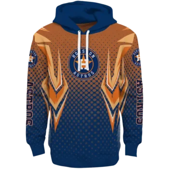 Customized Houston Astros Chevron Points Blue Hoodie