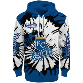 Customized Kansas City Royals Swirl Impact Royal Blue Hoodie
