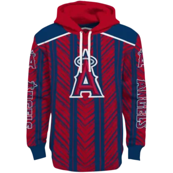 Customized Los Angeles Angels Chevron Motion Blue Red Crocs Hoodie