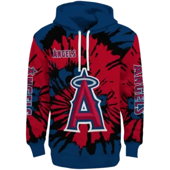 Customized Los Angeles Angels Swirl Impact Blue Hoodie