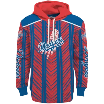 Customized Los Angeles Dodgers Chevron Motion Blue Red Crocs Hoodie