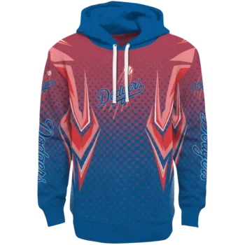 Customized Los Angeles Dodgers Chevron Points Blue Hoodie