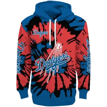 Customized Los Angeles Dodgers Swirl Impact Blue Hoodie