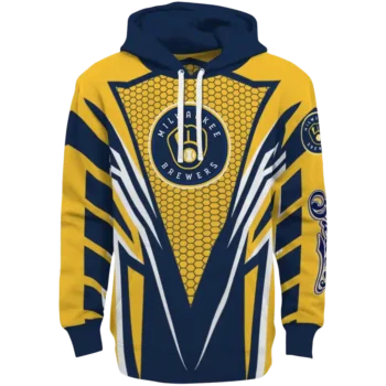 Customized Milwaukee Brewers Vanguard Armor Navy Blue Hoodie
