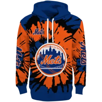 Customized New York Mets Swirl Impact Blue Hoodie
